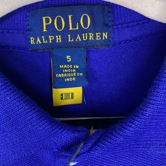 New Polo Ralph Lauren Royal Blue Long Sleeve Polo Shirt 5 - Picture 5 of 9